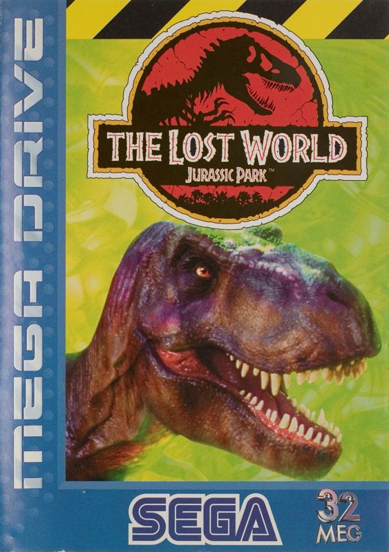 Lost World Jurassic Park box art for Sega Genesis